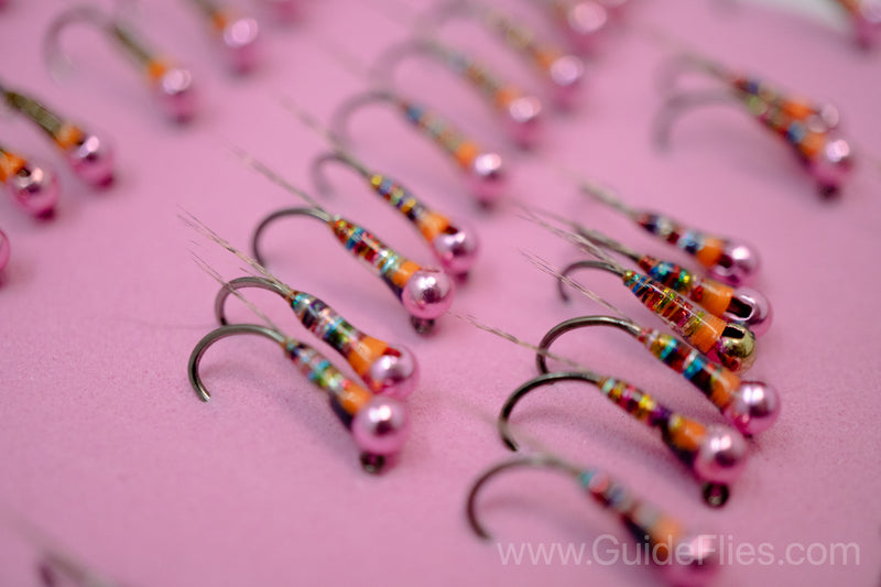 The Dark Rainbow perdigon with a small size can fit multiple in a fly box