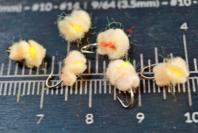 Tied on premium Daiichi egg hooks this item comes in a pack of 6 and with premium yarn colored cream