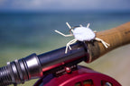 White combo crab with rubber legs and Umpqua hooks with black beaded eyes