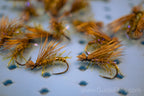 Modern Version Elk Hair Straggle Caddis with Semperfli Straggle String with hook size #14 and #16 in Olive and Apple Caddis